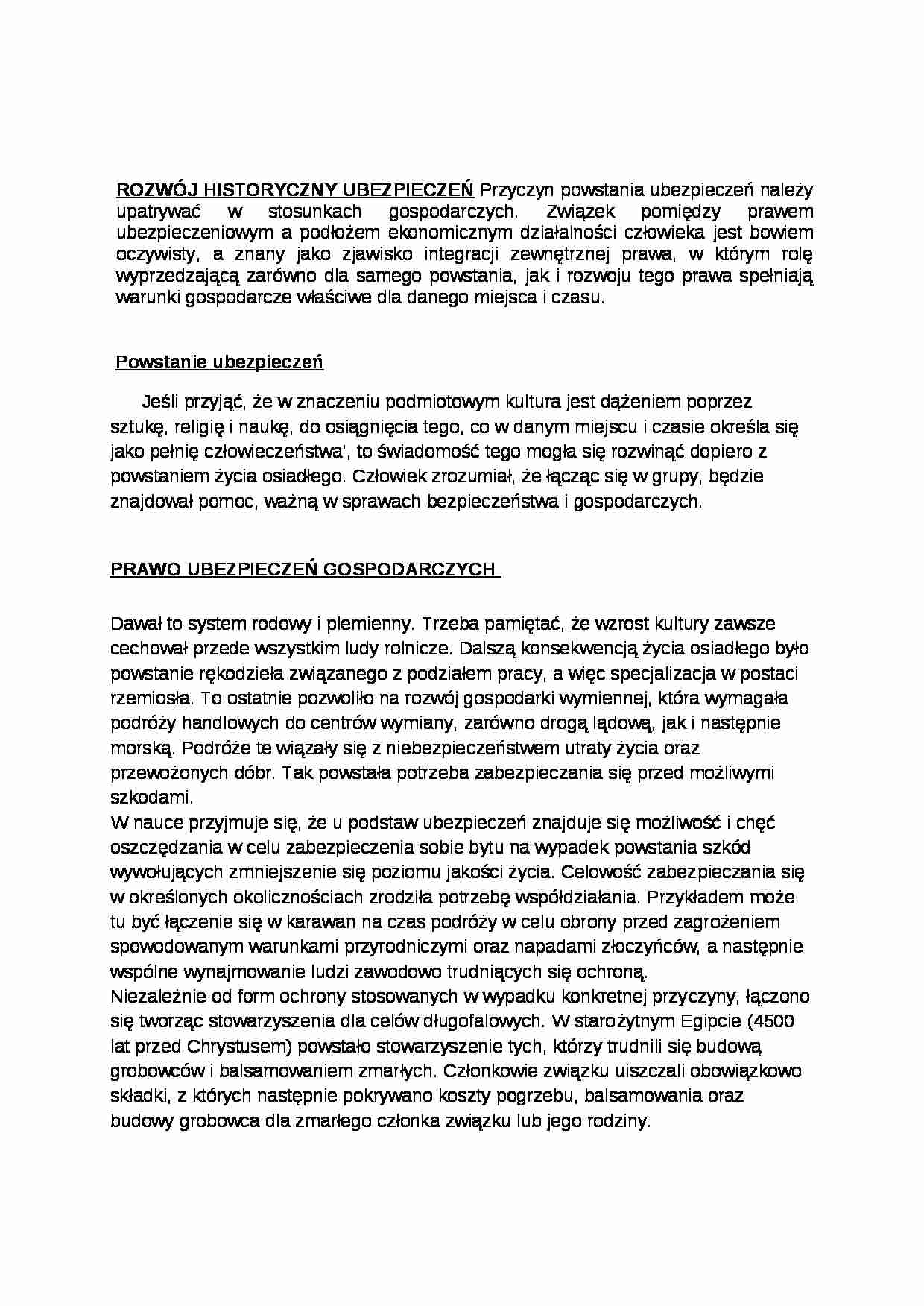 Prawo gospodarcze a ubezpieczenia - strona 1
