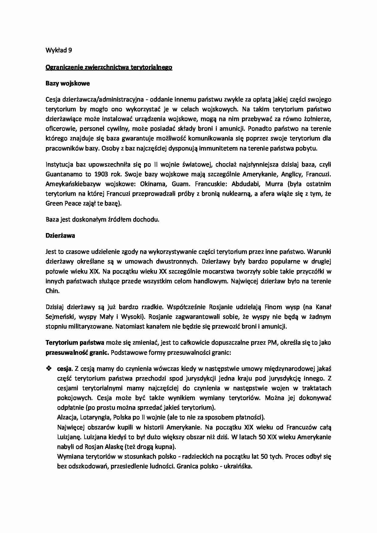 Ograniczenie zwierzchnictwa terytorialnego - strona 1