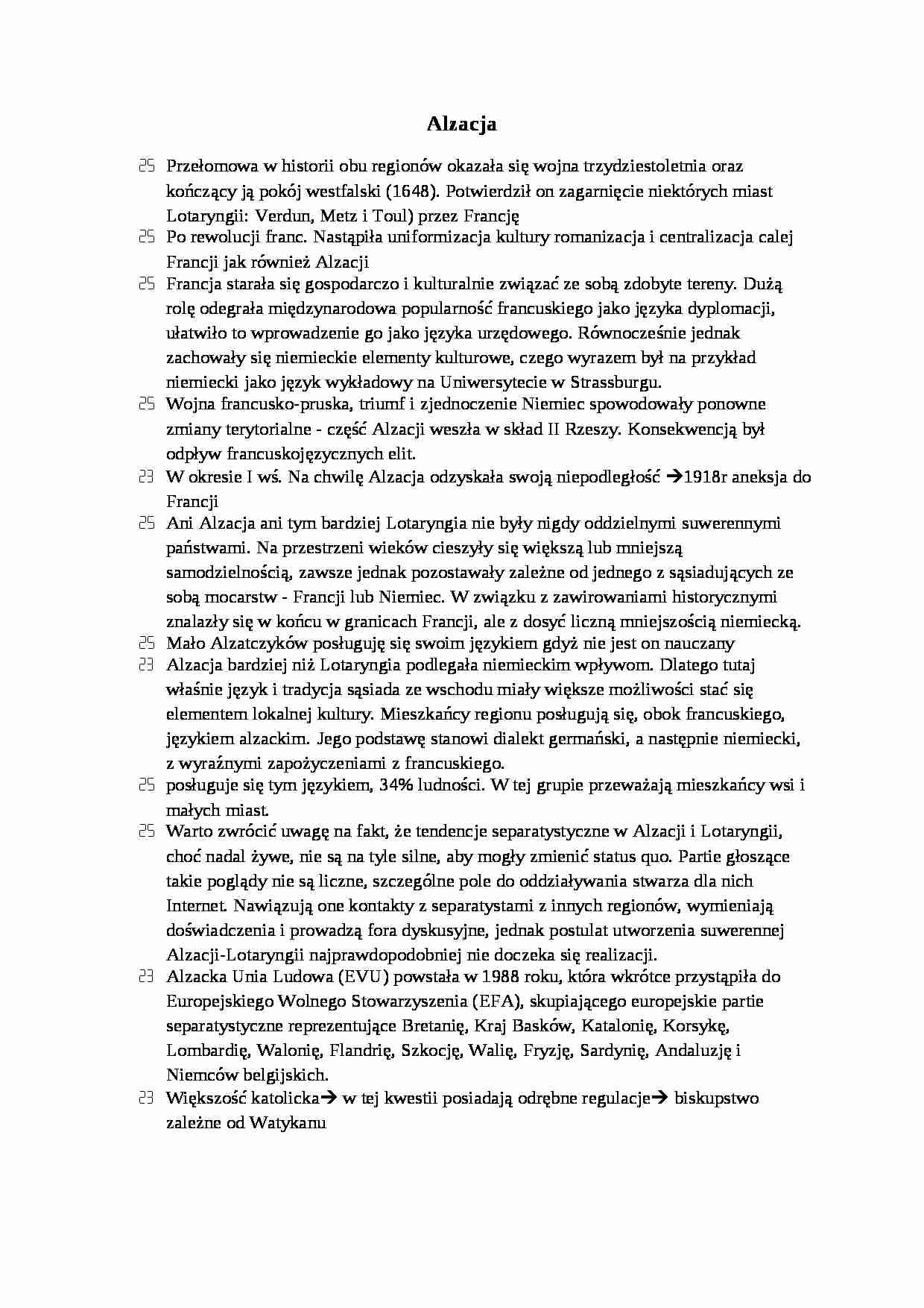 Alzacja - omówienie zagadnień - strona 1