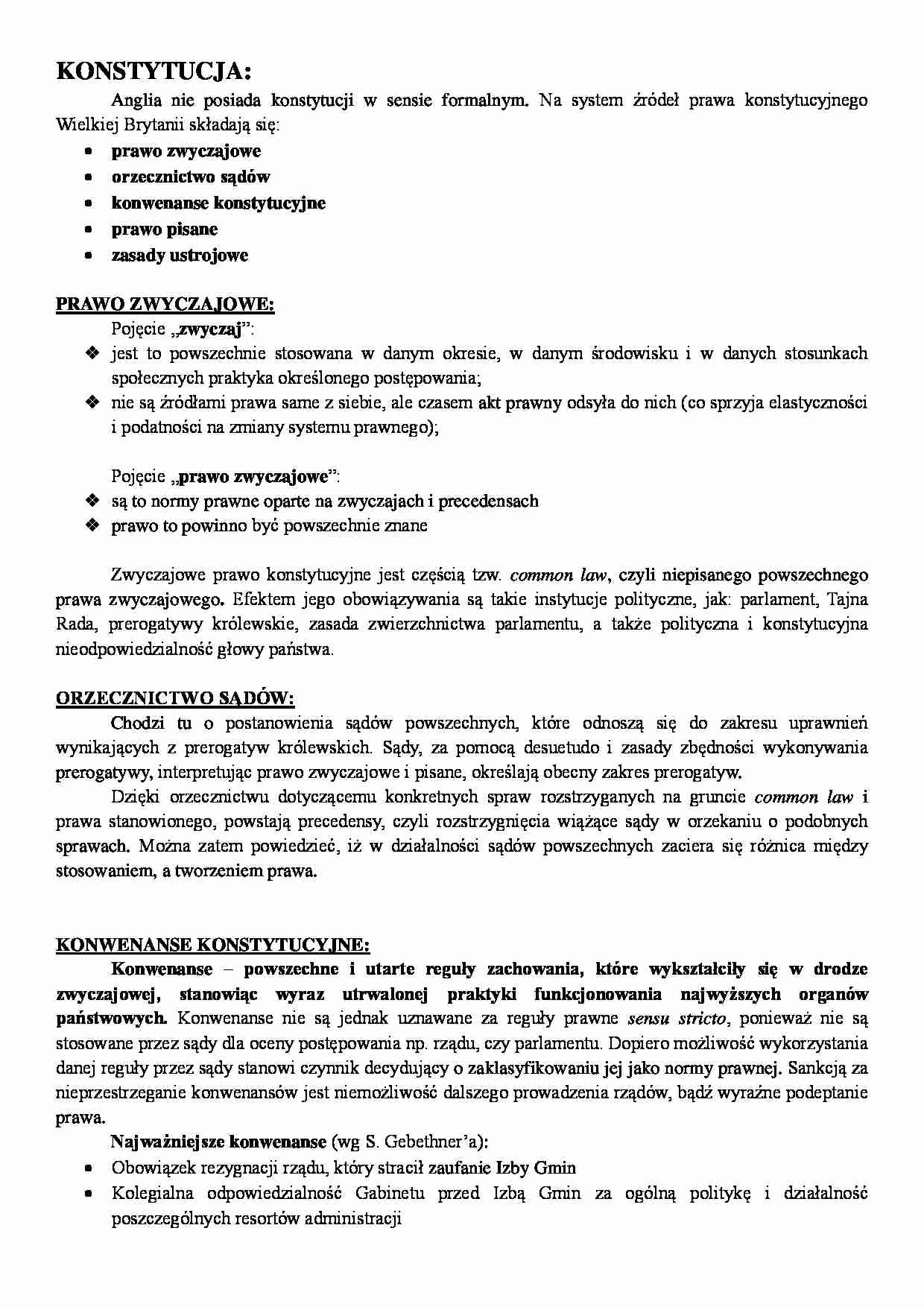 System polityczny Wielkiej Brytanii - strona 1