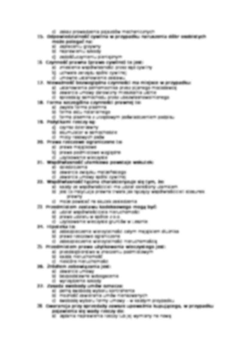 Prawo cywilne i gospodarcze - test - strona 2