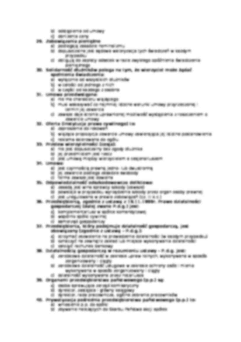 Prawo cywilne i gospodarcze - test - strona 3