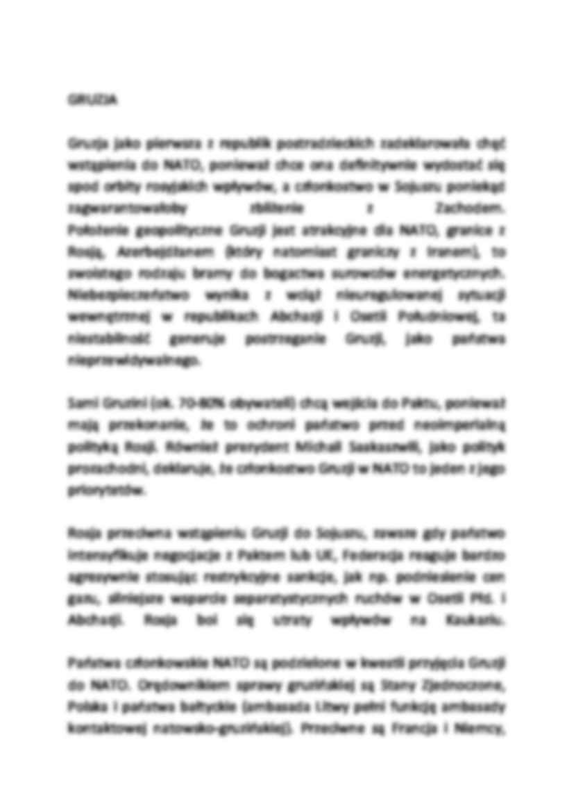 Perspektywy Ukrainy, Gruzji - NATO - strona 3