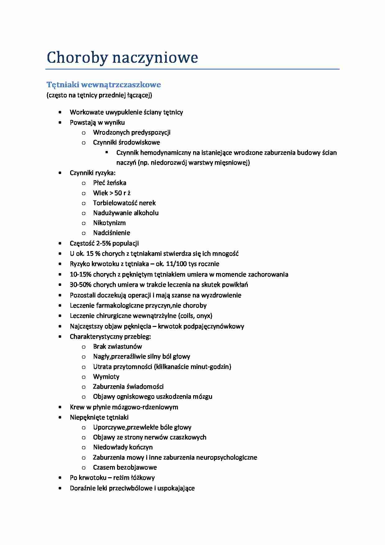 Choroby naczyniowe - omówienie - strona 1