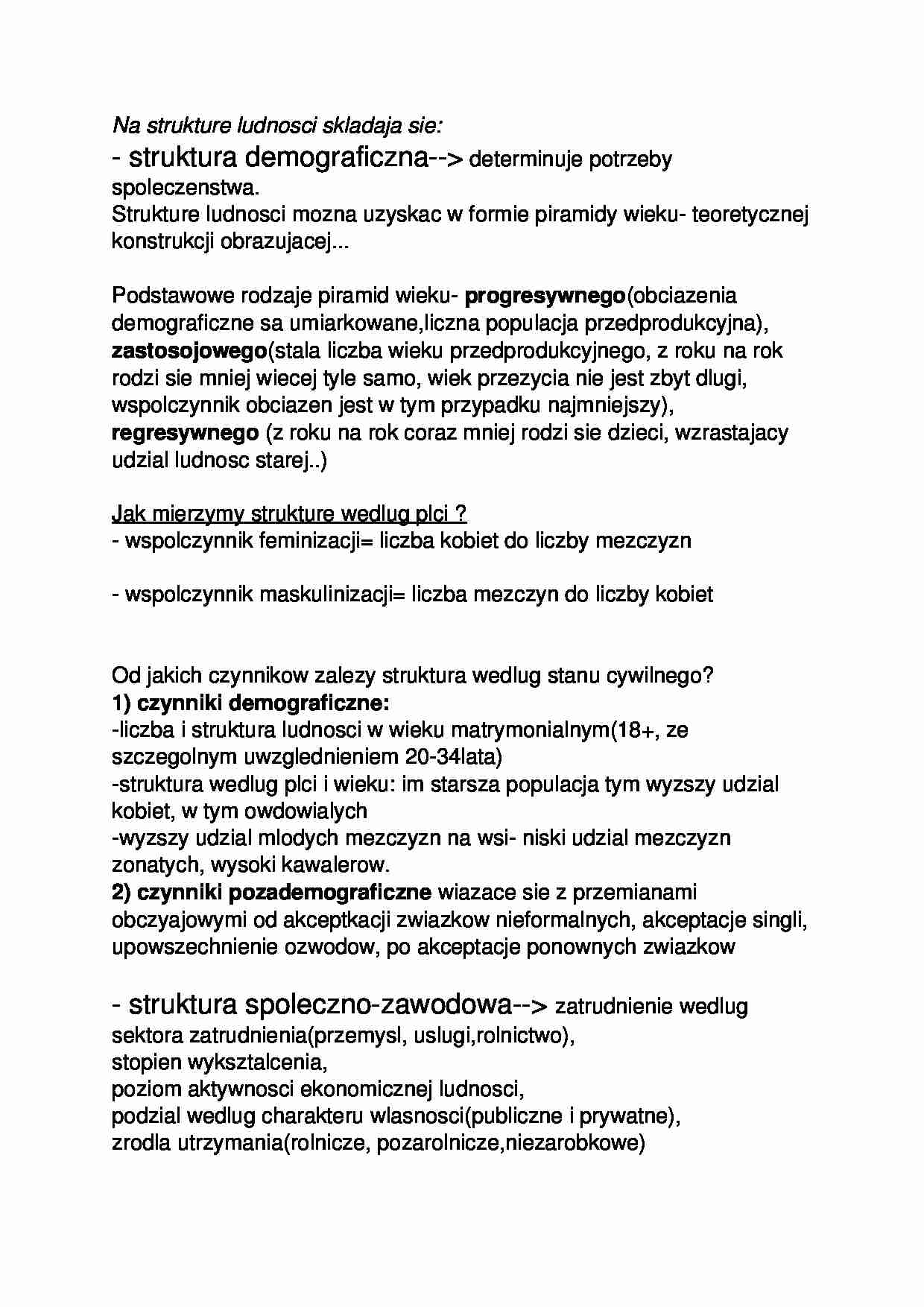 Struktura ludnosci - wykład - strona 1