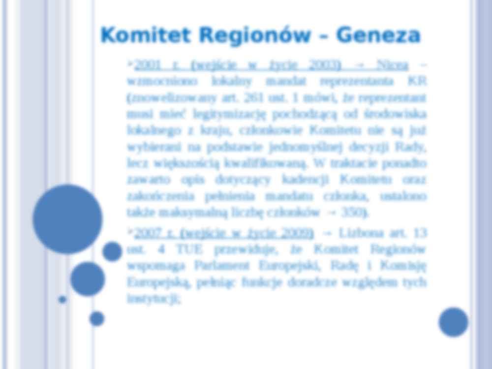 Komitet Regionów- prezentacja - strona 3
