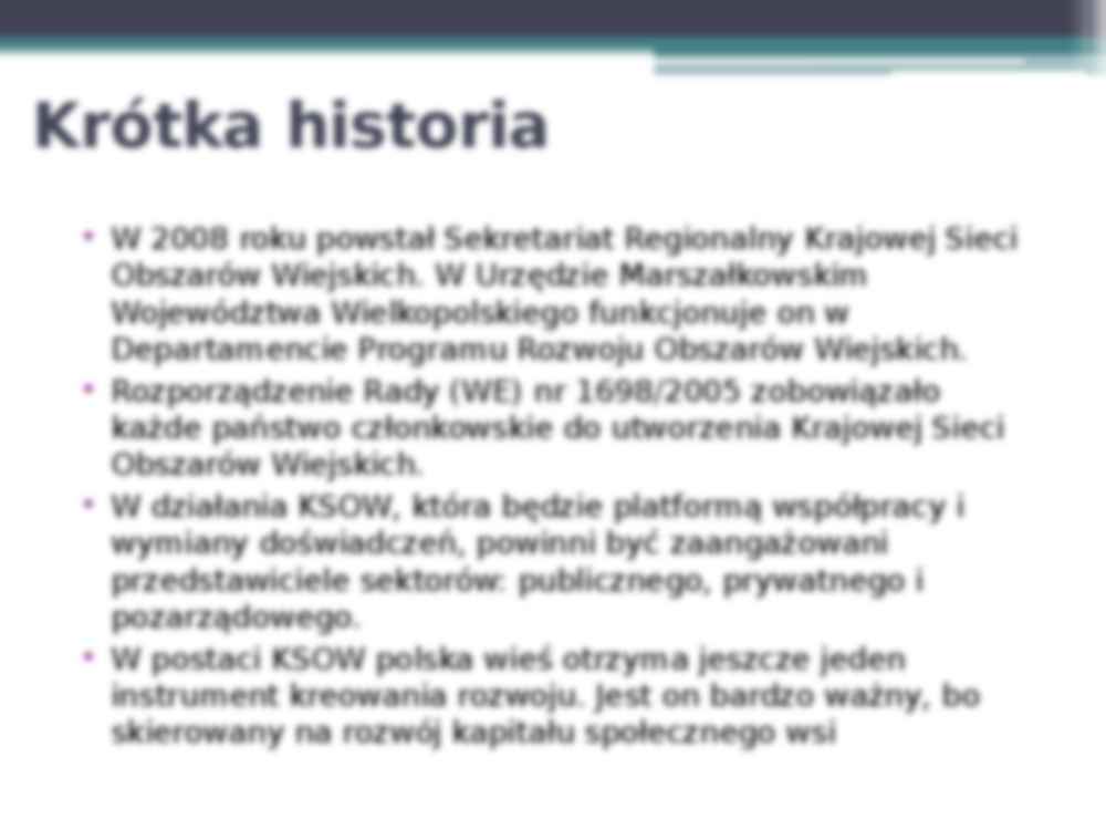 Krajowa Sieć Obszarów Wiejskich- prezentacja - strona 2