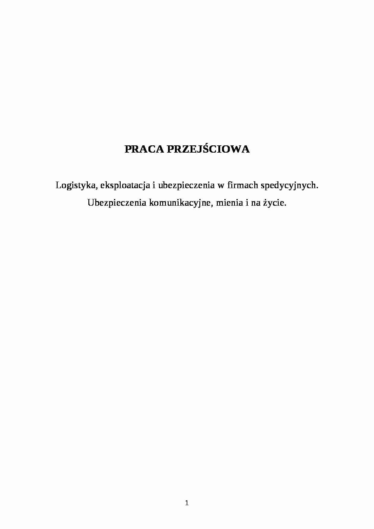 Ubezpieczenia komunikacyjne, mienia i na życie - strona 1