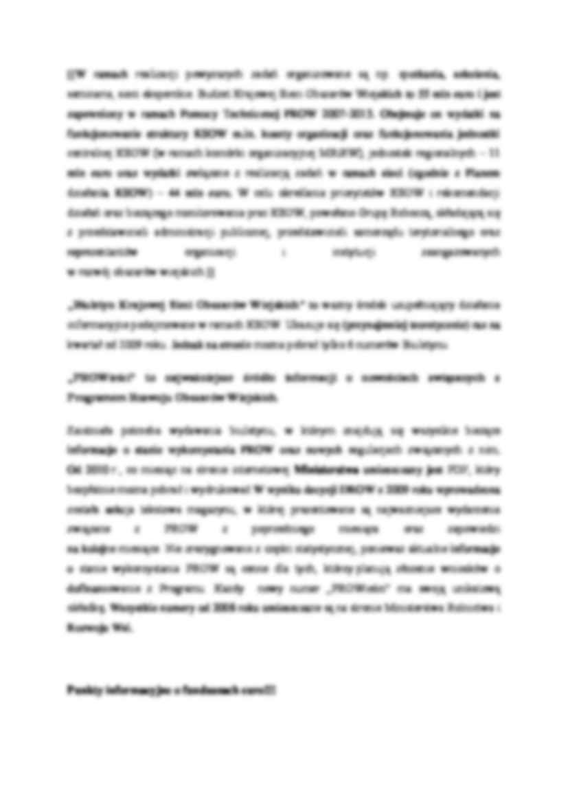 Krajowa Sieć Obszarów Wiejskich - charakterystyka - strona 2