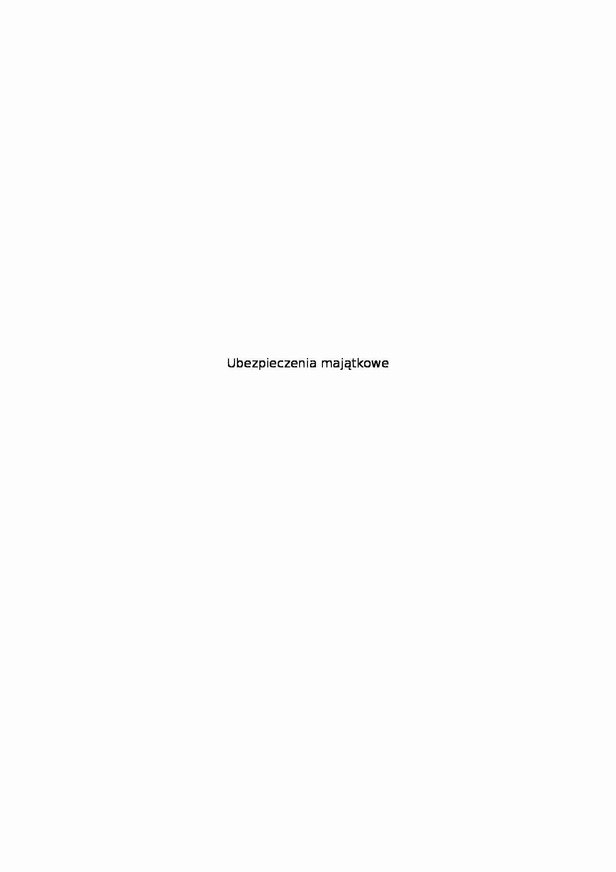 Ubezpieczenia majątkowe - strona 1