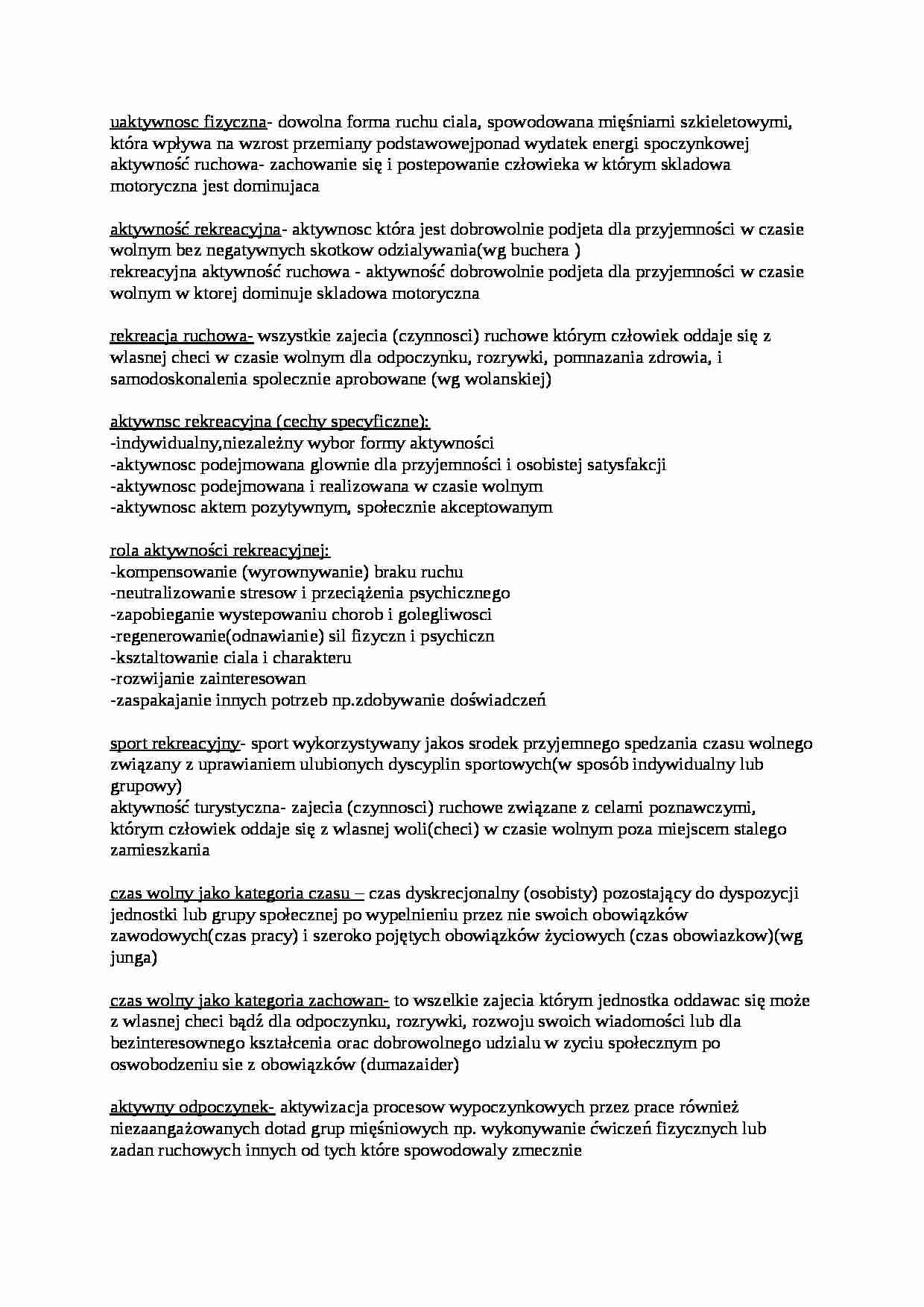 Podstawy rekreacji - strona 1