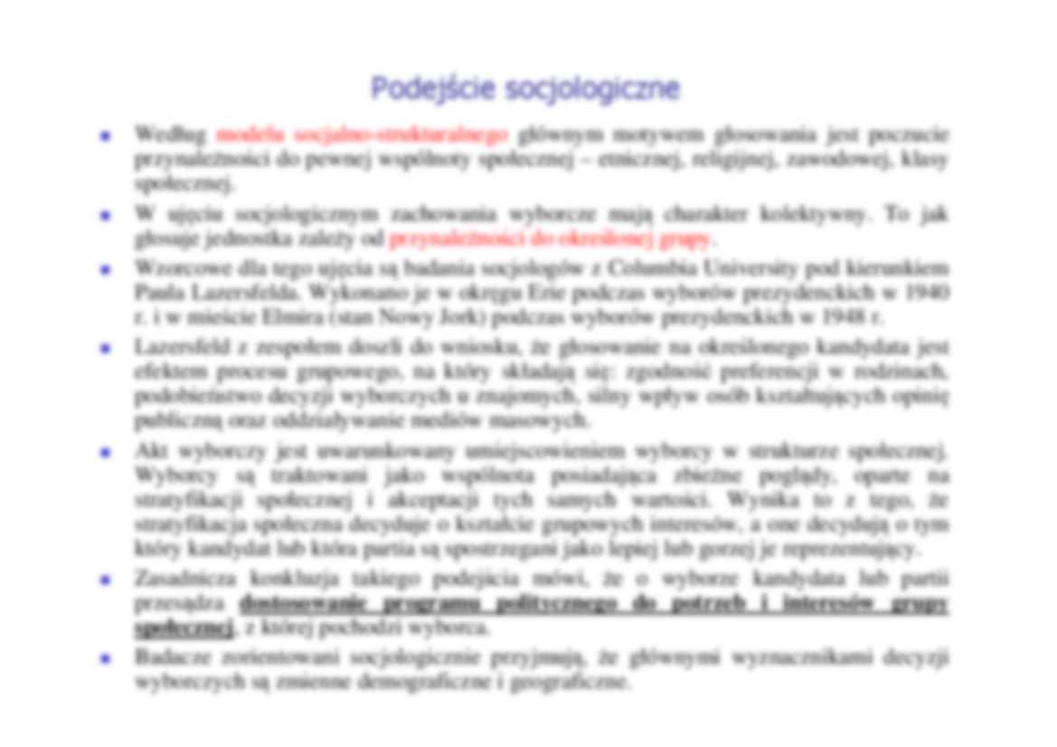 Zachowania wyborcze - omówienie tematu - strona 2