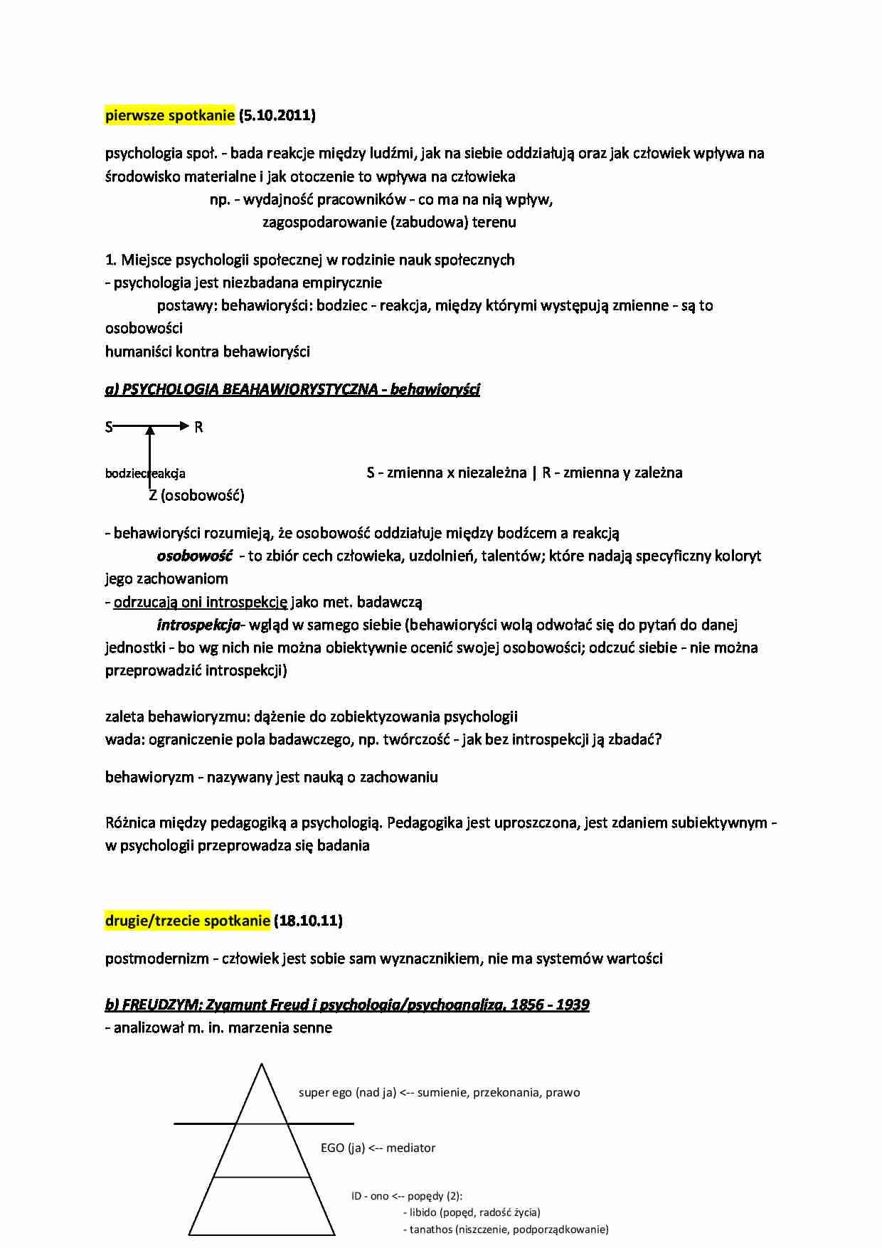 Psychologia społeczna - kierunki - strona 1