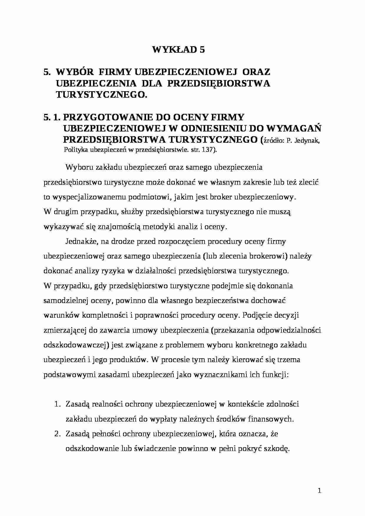 Wybór firmy ubezpieczeniowej - strona 1