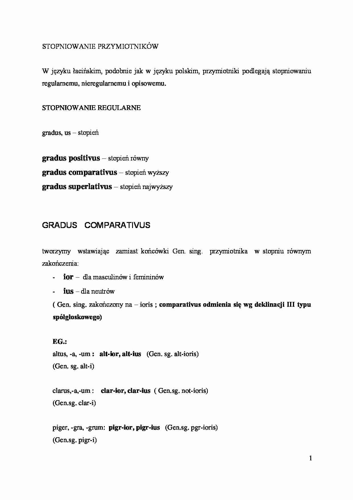 Stopniowanie przymiotników - wyjaśnienie i przykłady - strona 1