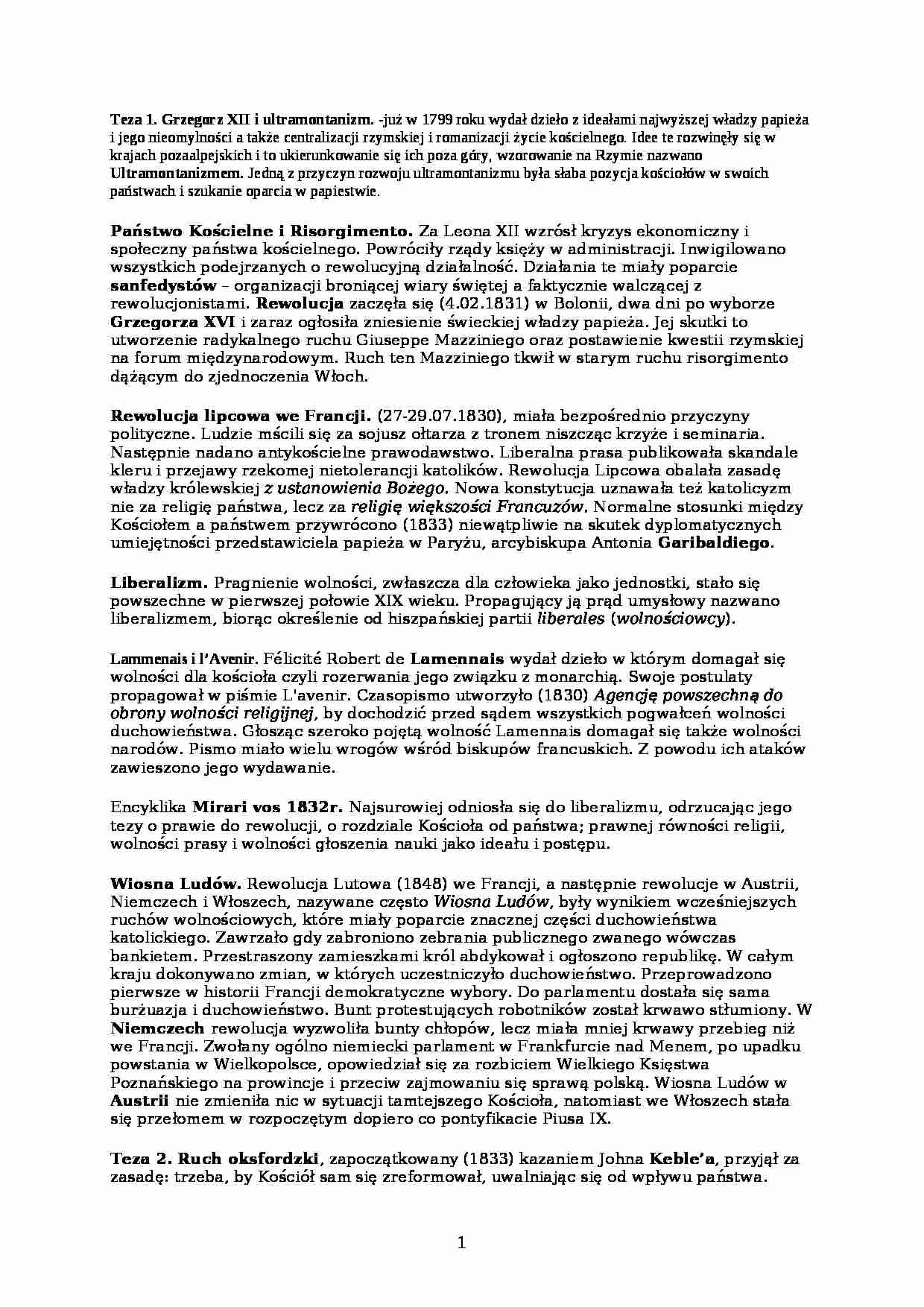 Gryegiry XII i ultramontanizm - strona 1