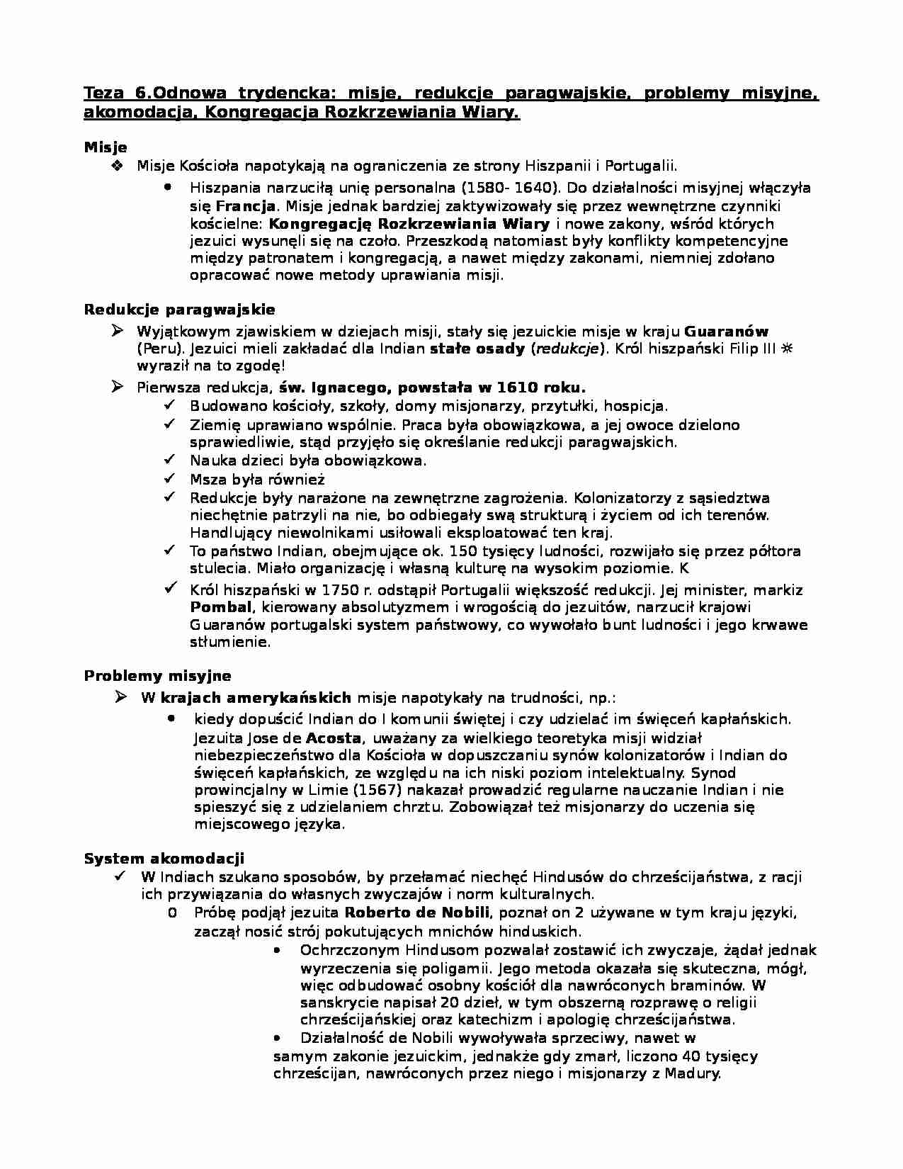 Odnowa Trydencka - opracowanie - strona 1
