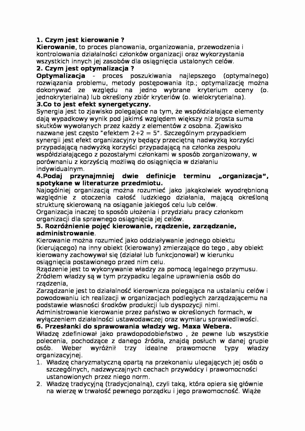 prawie 100 zagadnień z zarządzania - strona 1