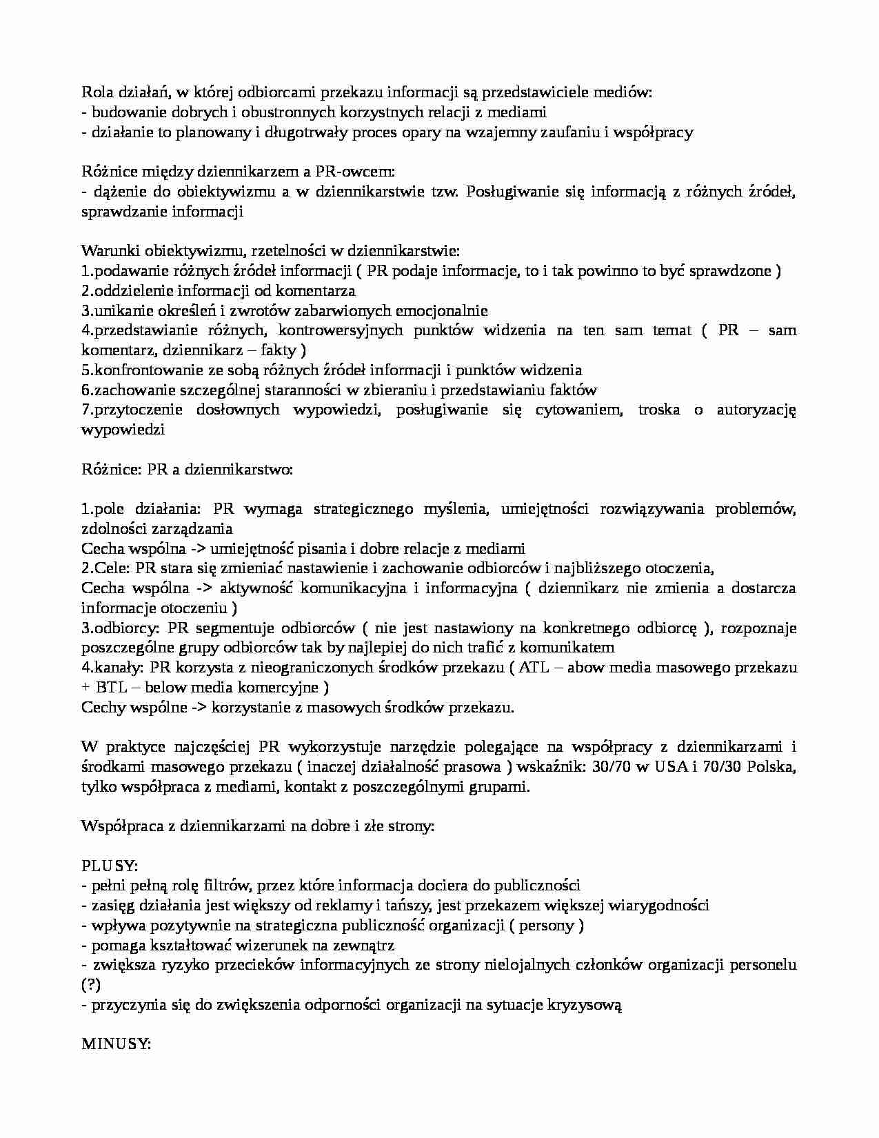 Media a public realtions - strona 1