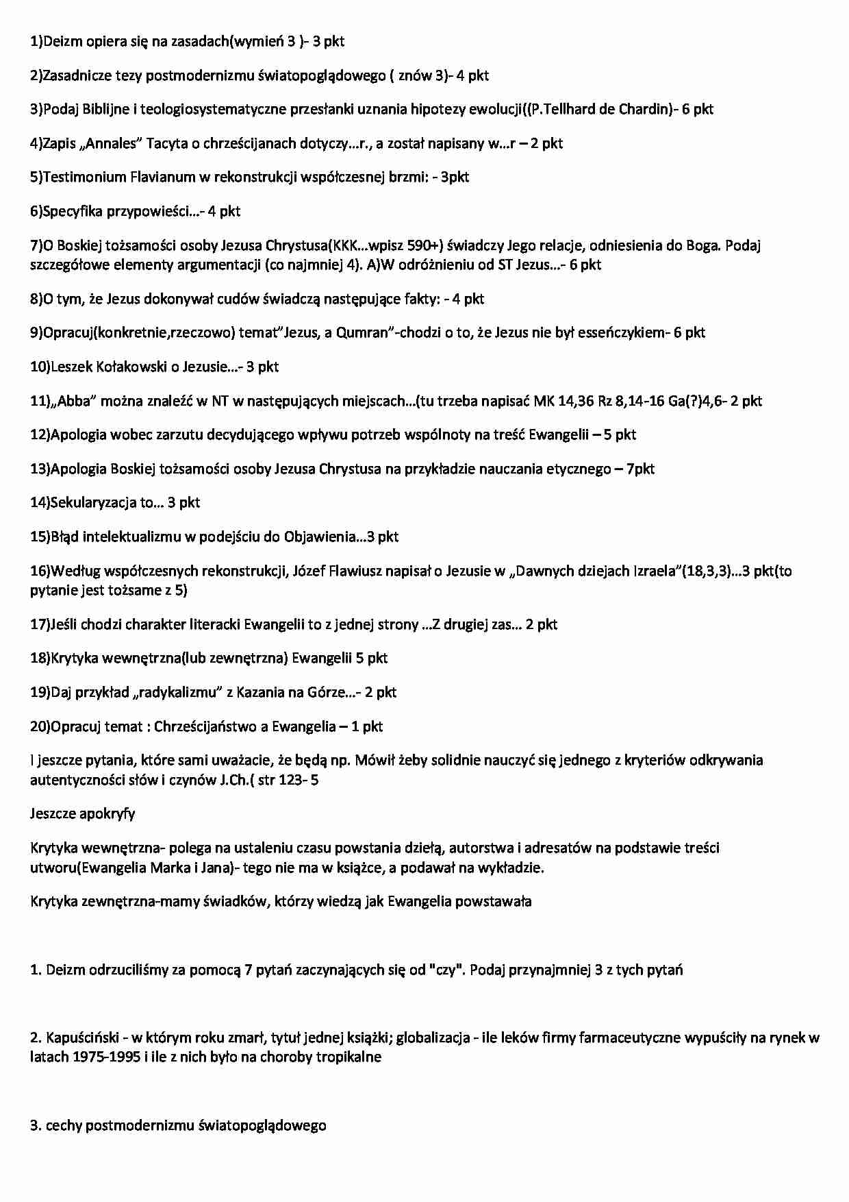 Apologia i dziennikarstwo - pytania z egzaminu - strona 1