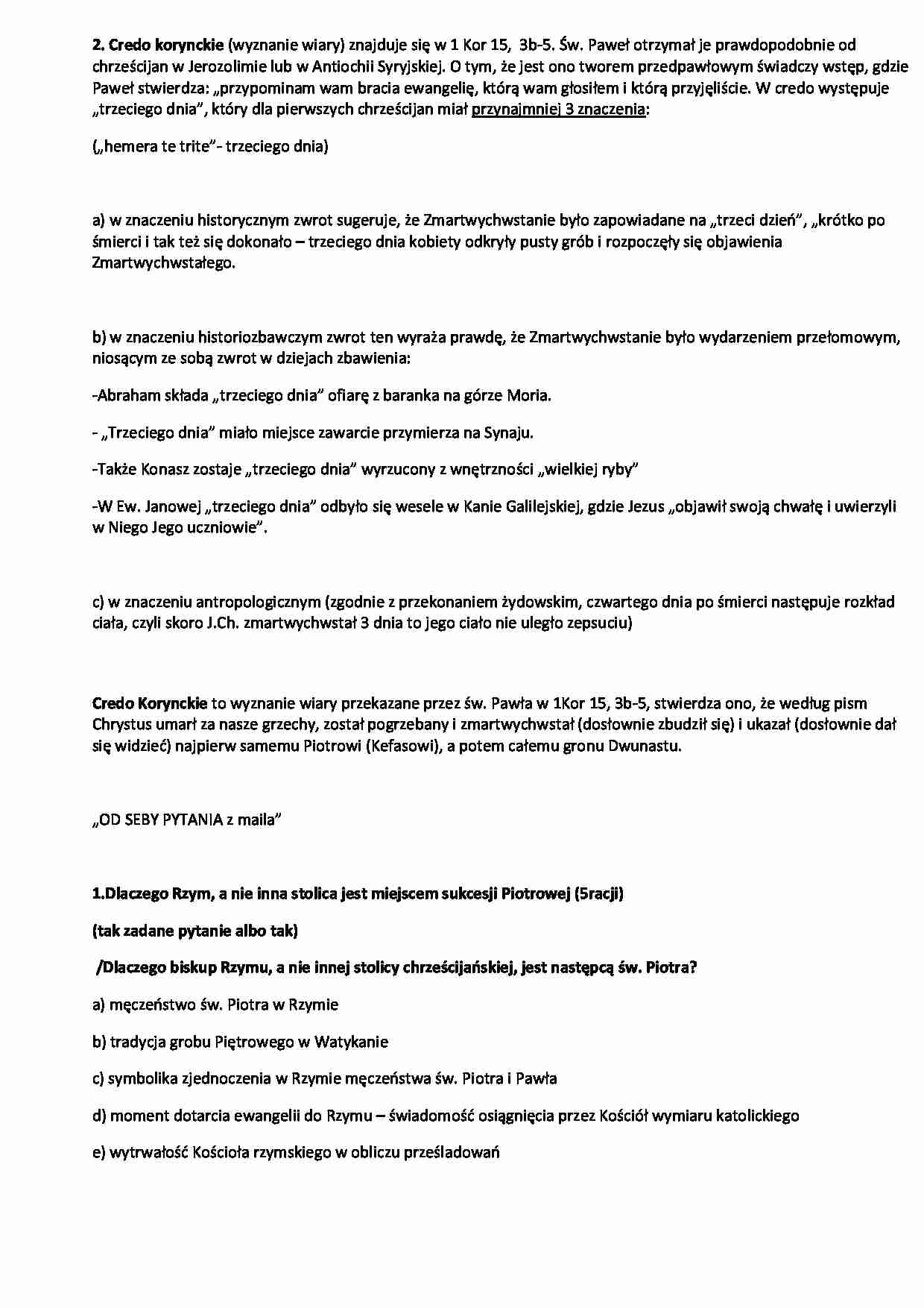 Credo korynckie - wykład - strona 1