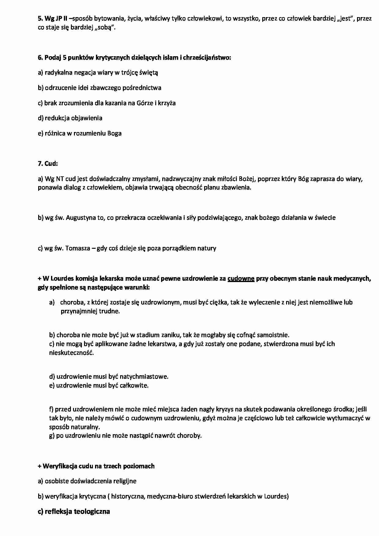 Cuda - opis, pojęcie i weryfikacja cudów - strona 1