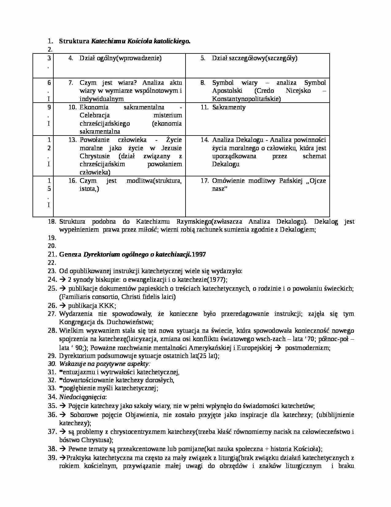 Struktura Katechizmu Kościoła katolickiego - strona 1