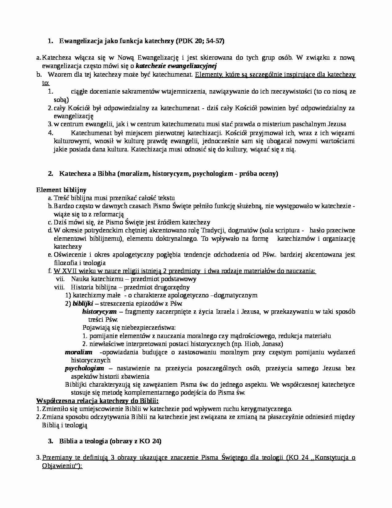 Ewangelizacja jako funkcja katechezy - strona 1