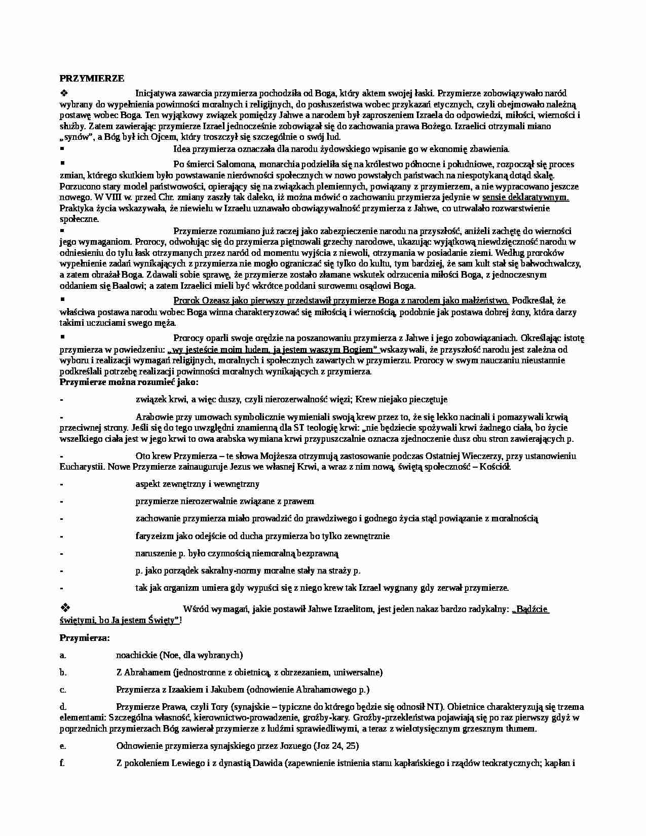 Przymierze - definicja, rodzaje - strona 1