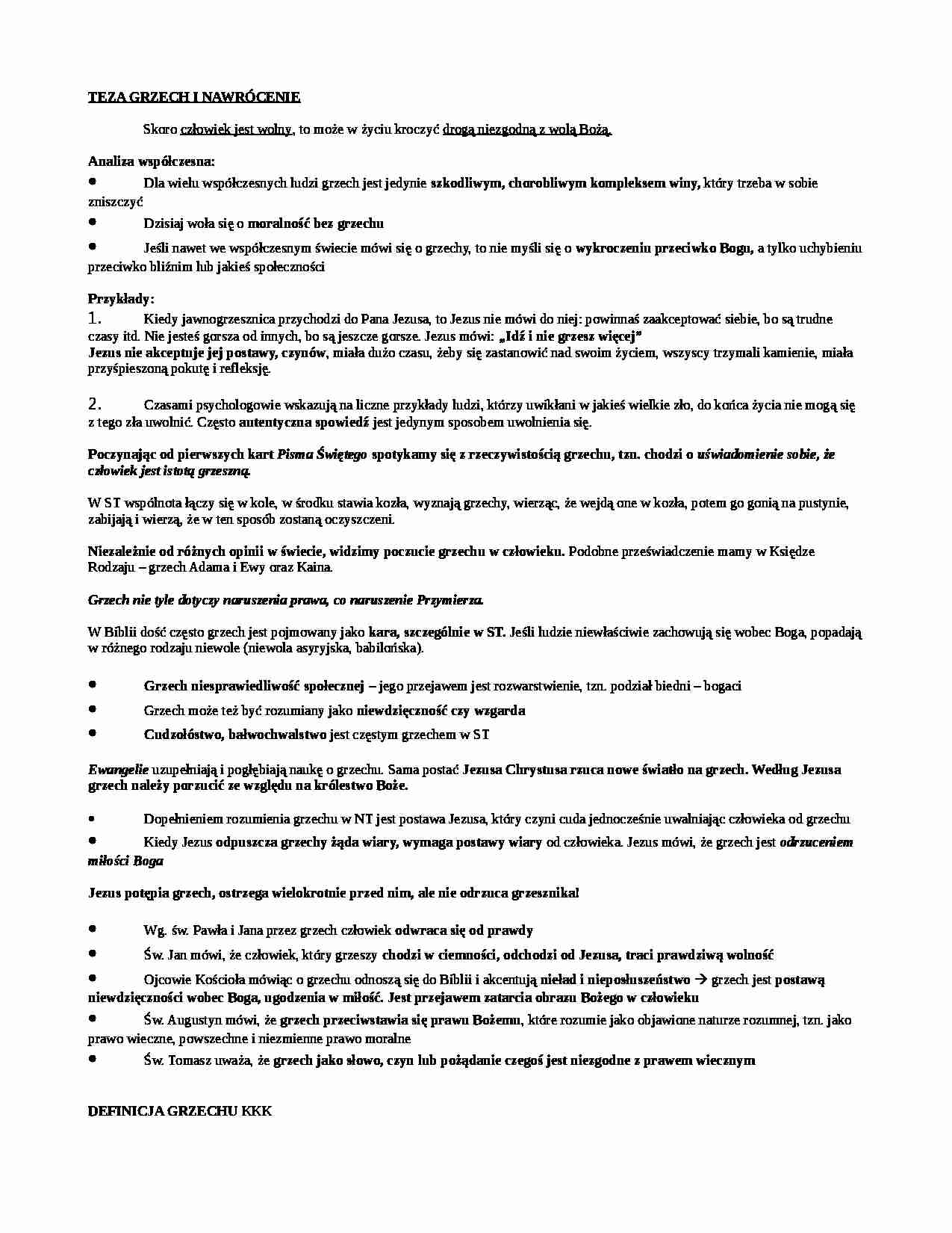 Grzech i nawrócenie - strona 1