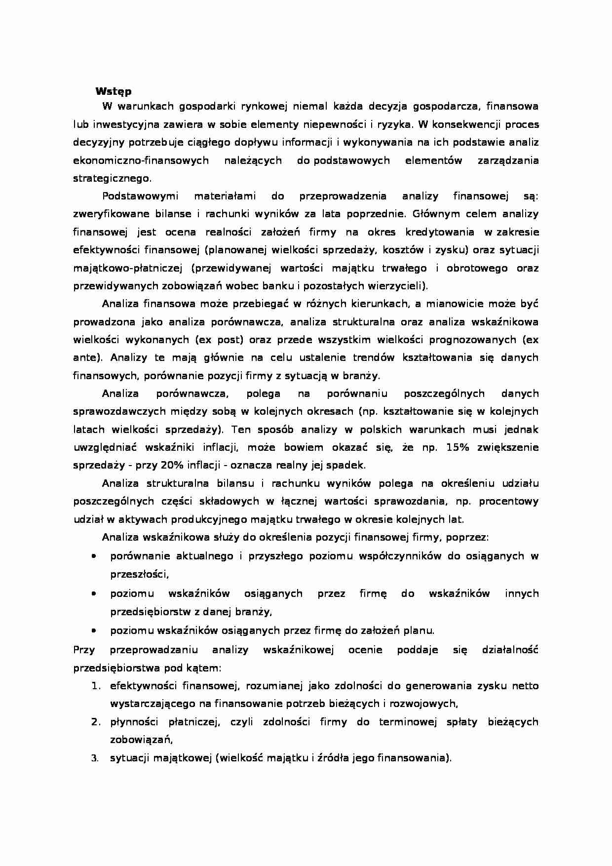 Analiza finansowa Pekao S.A - wskaźniki - strona 1