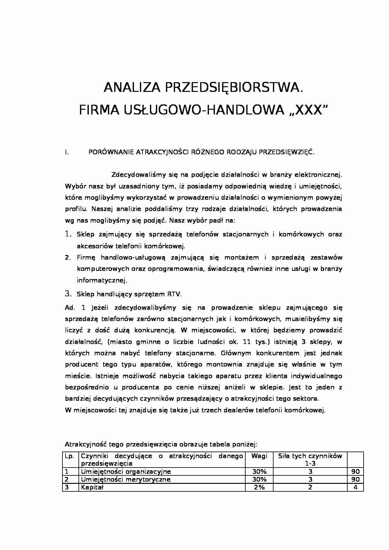 Analiza firmy elektornicznej - strona 1