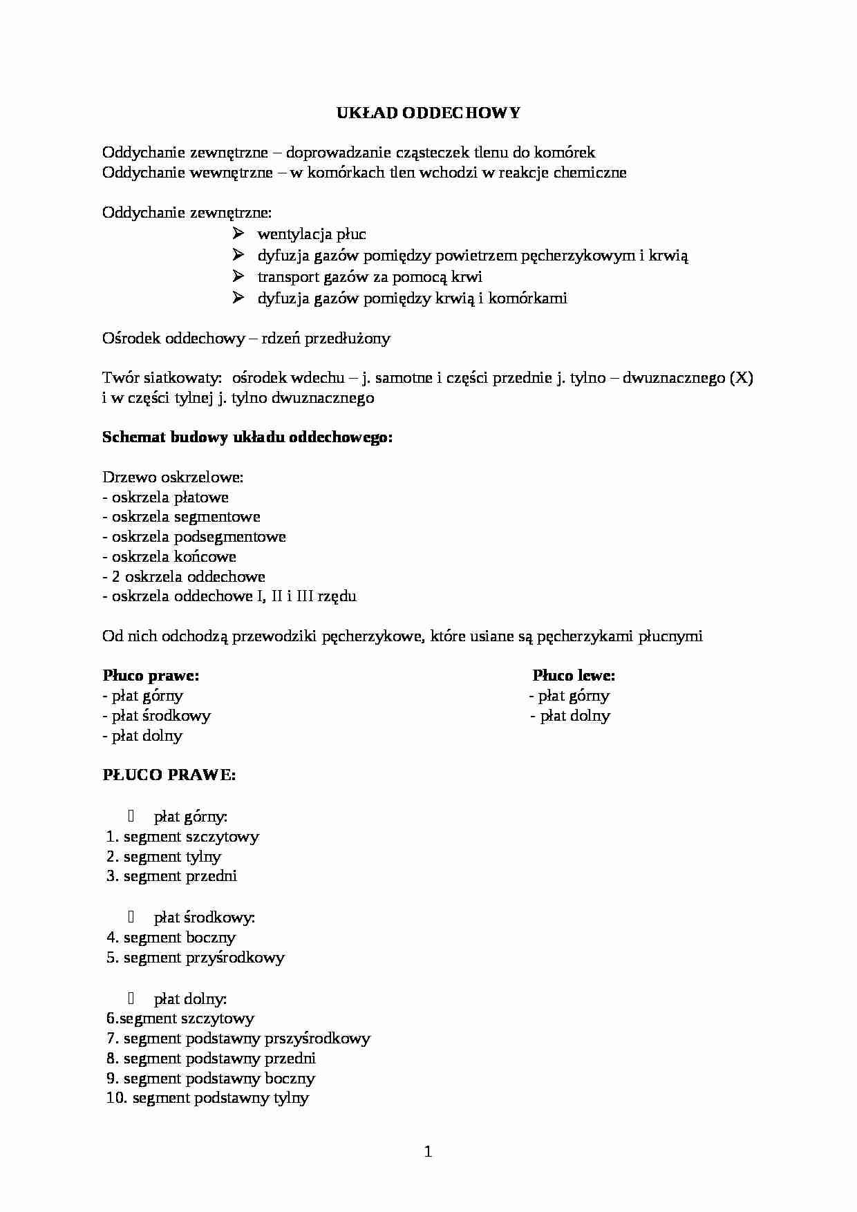 Układ oddechowy - strona 1