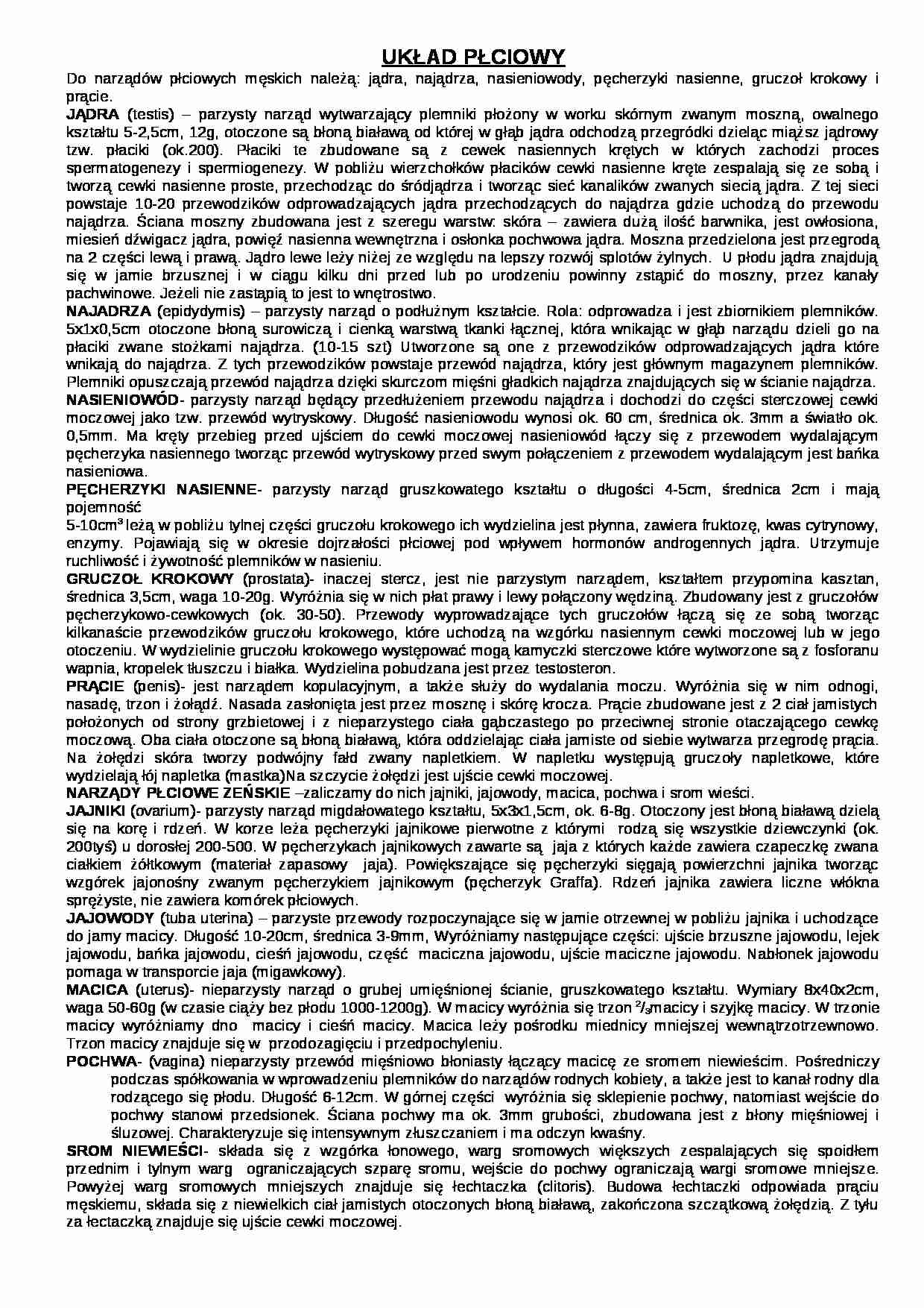 Układ płciowy - strona 1