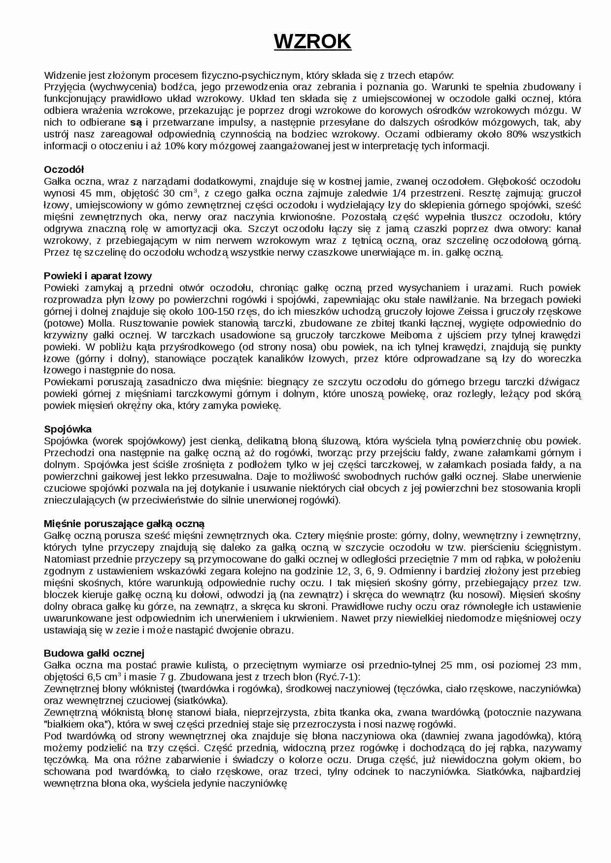 Wzrok-opracowanie - strona 1