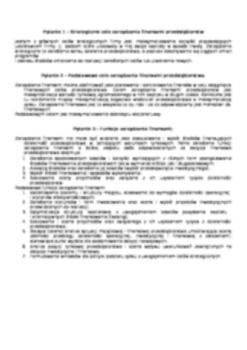 Finanse przedsiębiorstw - cele zarządzania finansami przedsiębiorstw - strona 3
