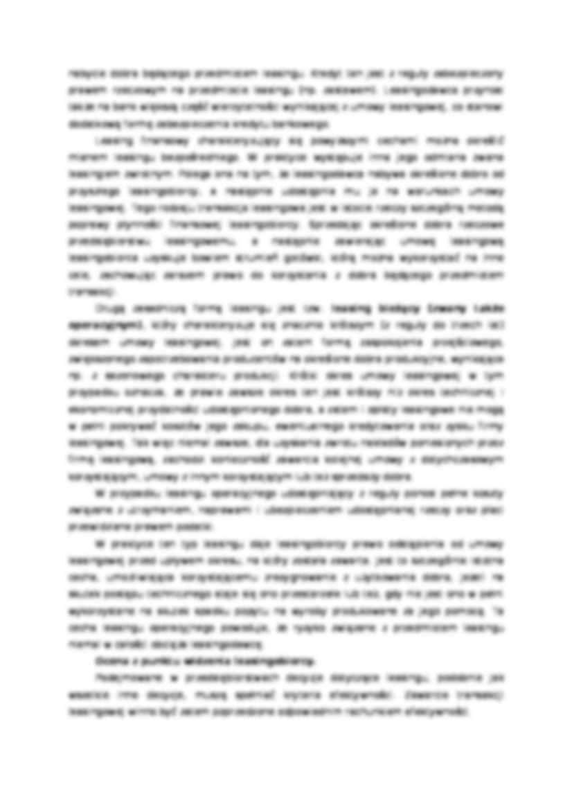Leasing - istota i rodzaje - leasing finansowy  - strona 2