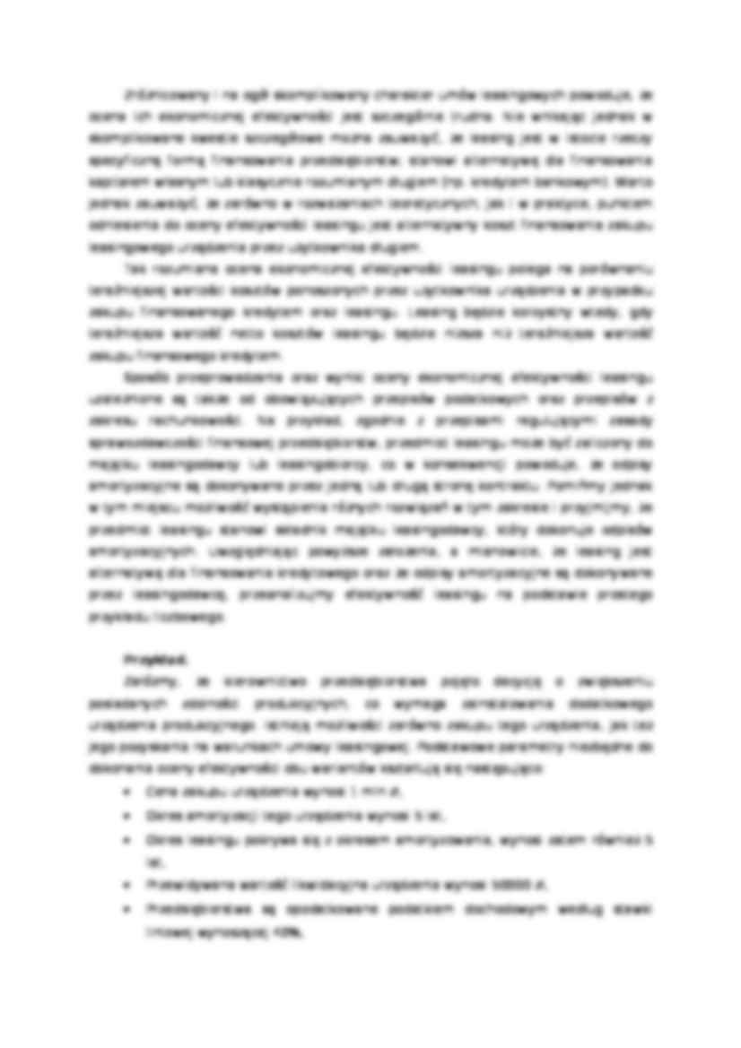 Leasing - istota i rodzaje - leasing finansowy  - strona 3