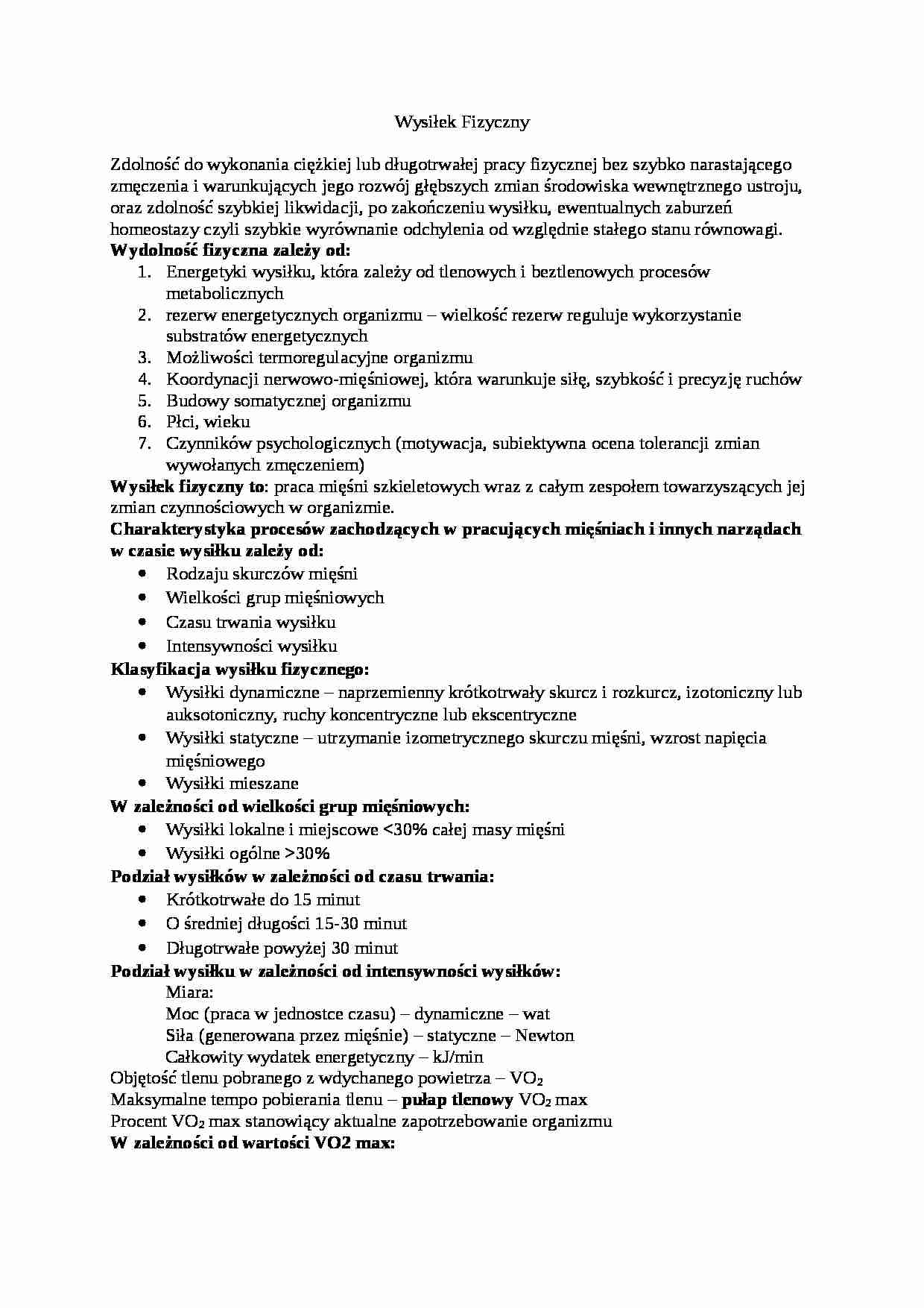 Wysiłek Fizyczny - strona 1