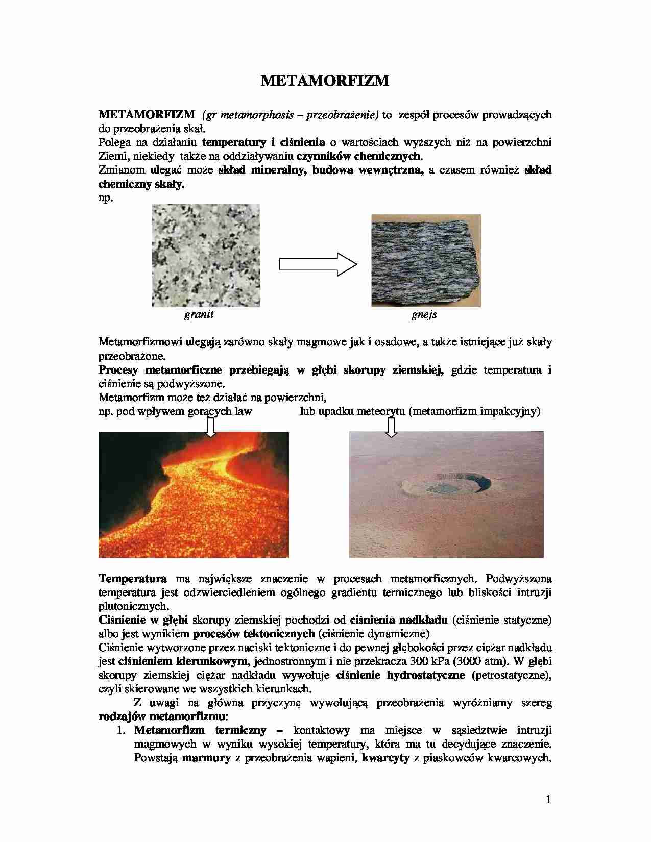 Metamorfizm-wykład - strona 1