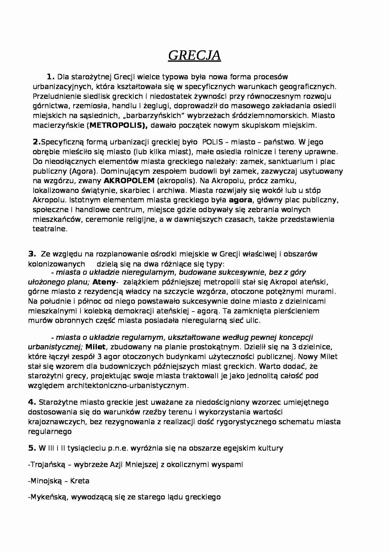 Grecja-historia budowy miast - strona 1