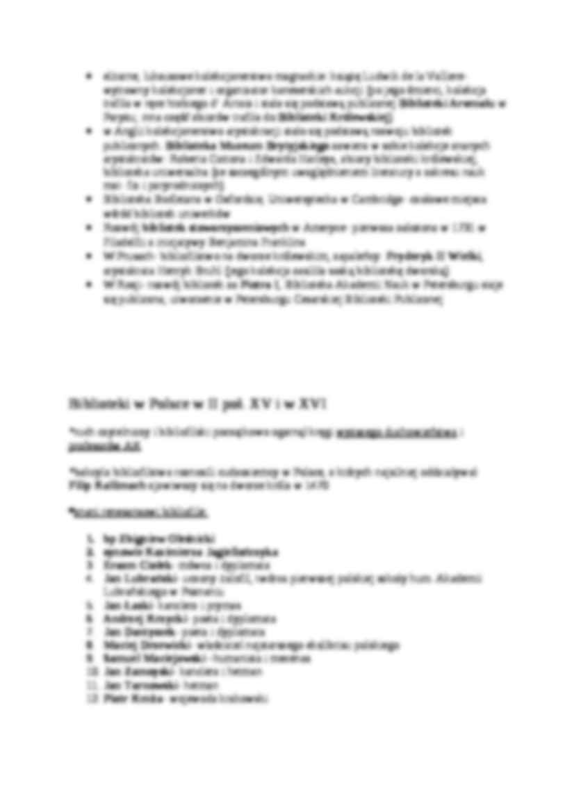 Biblioteki w Europie i w  Polsce XV- XVIII  - Biblioteka Królewska - strona 3