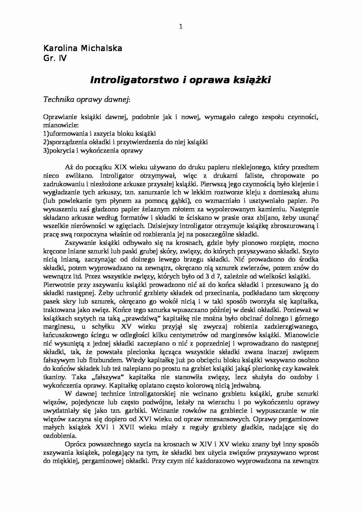 Introligatorstwo i oprawa książki - strona 1