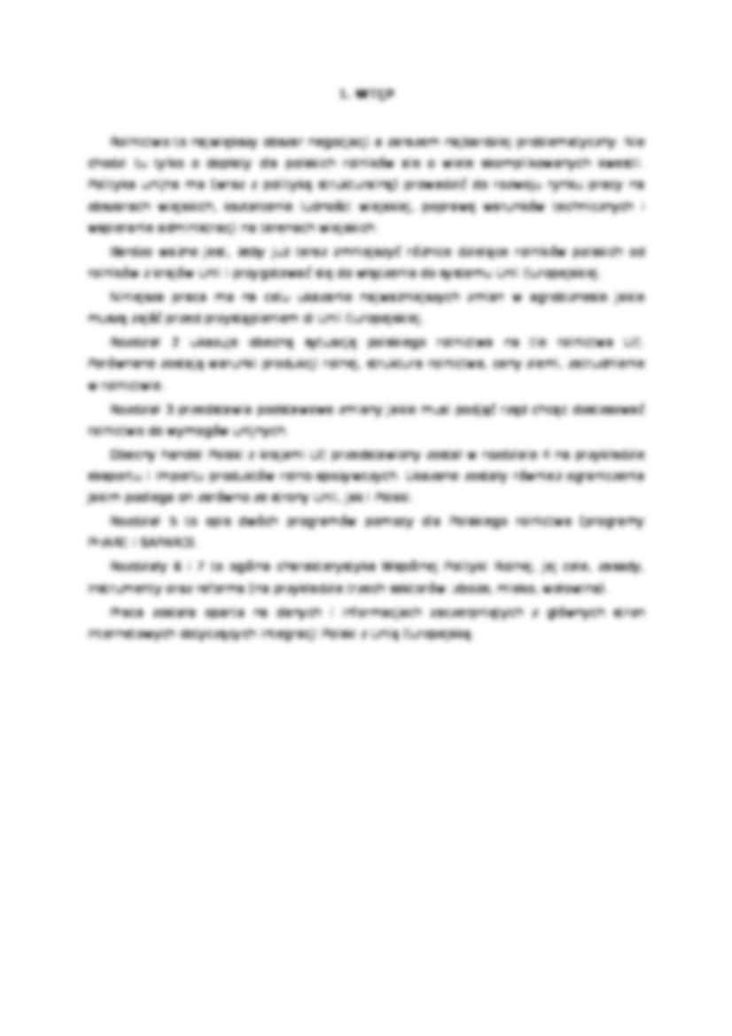 Dostosowanie polskiego rolnictwa do wymogów UE - strona 3