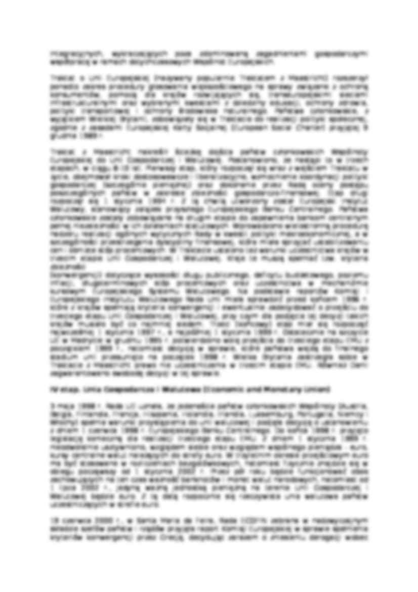 Etapy integracji europejskiej - Jednolity (wewnętrzny) rynek  - strona 3