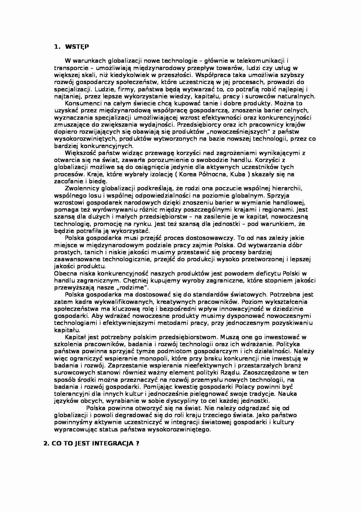 Unia Europejska - za i przeciw - strona 1