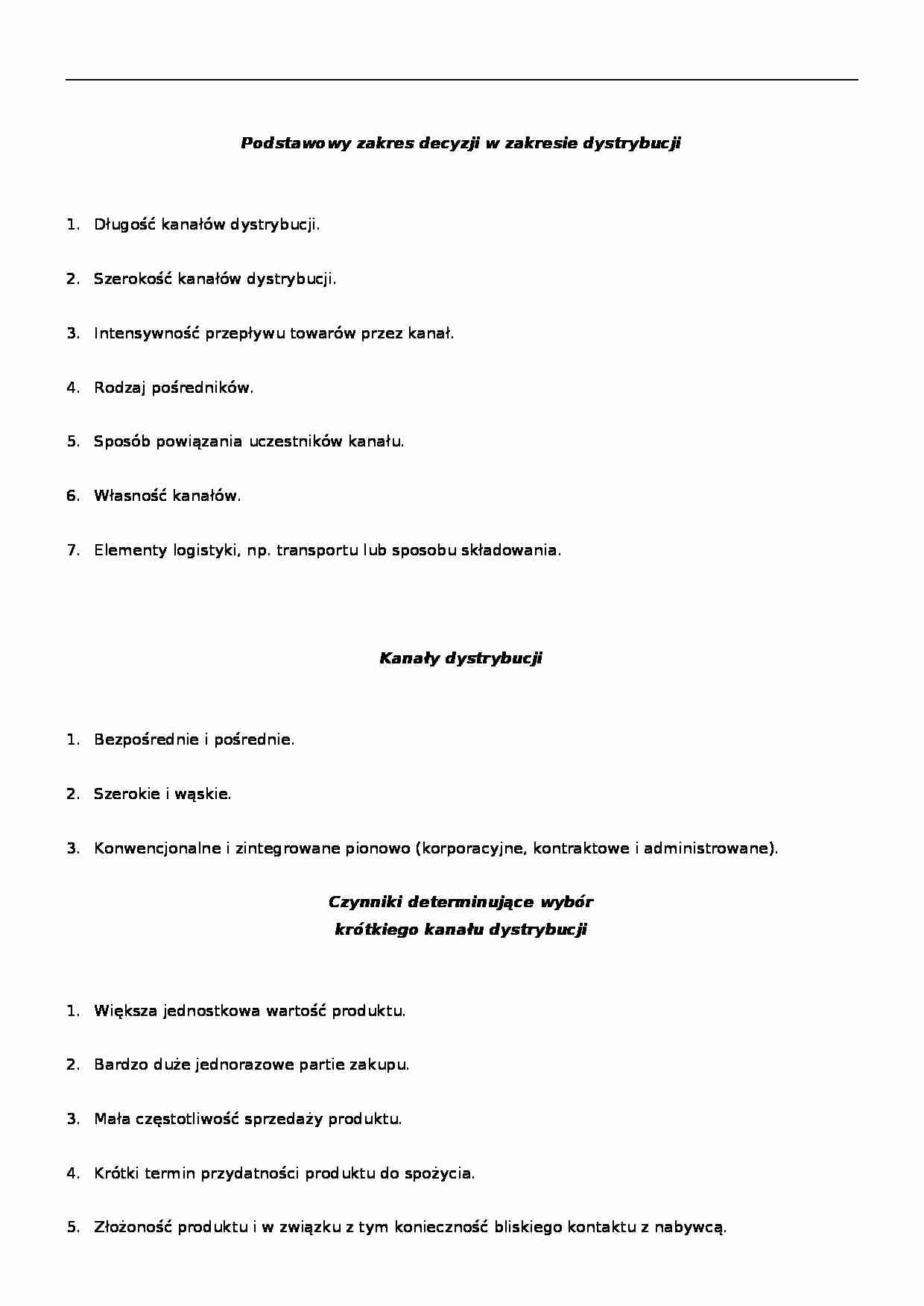 Dystrybucja - opracowanie zagadnień - strona 1