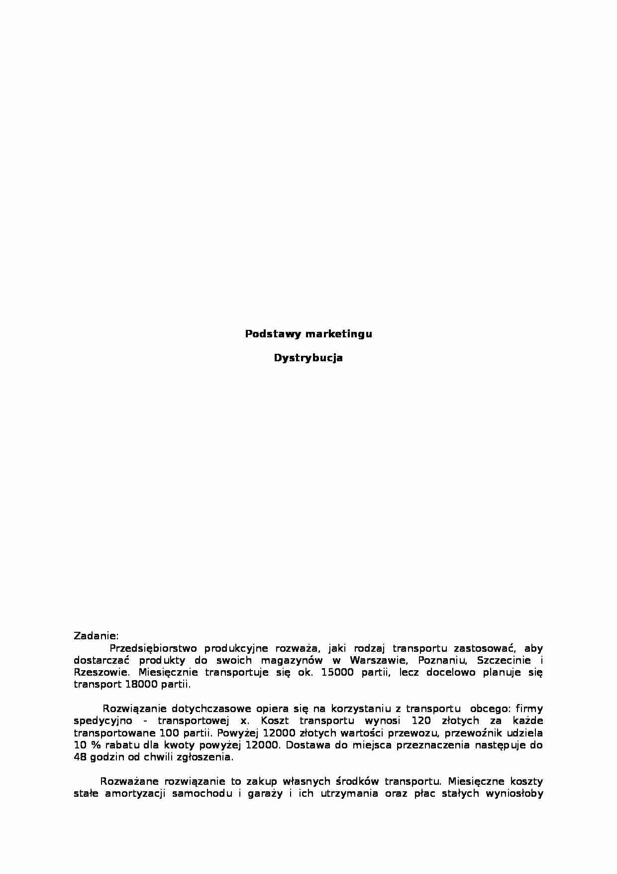 Dystrybucja - zadanie  - strona 1