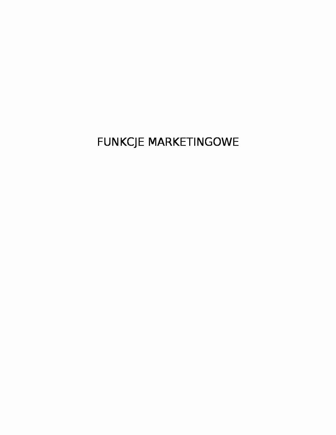 Funkcje marketingowe - strona 1