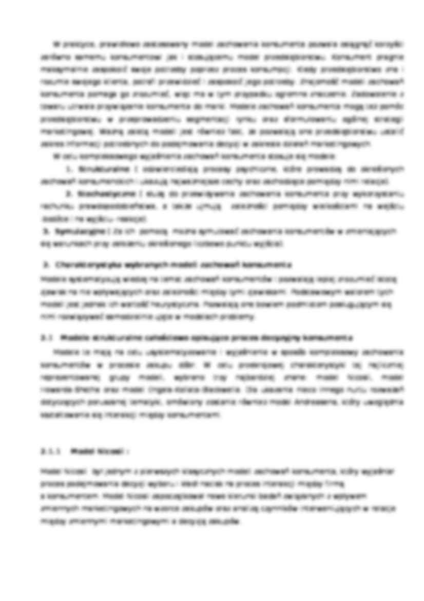 Modele zachowań konsumenta - strona 3